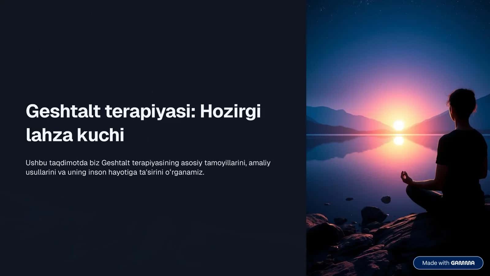 Geshtalt terapiyasi
