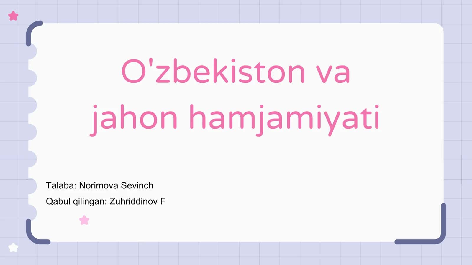O‘zbekistonning xalqaro munosabatlardagi o‘rni