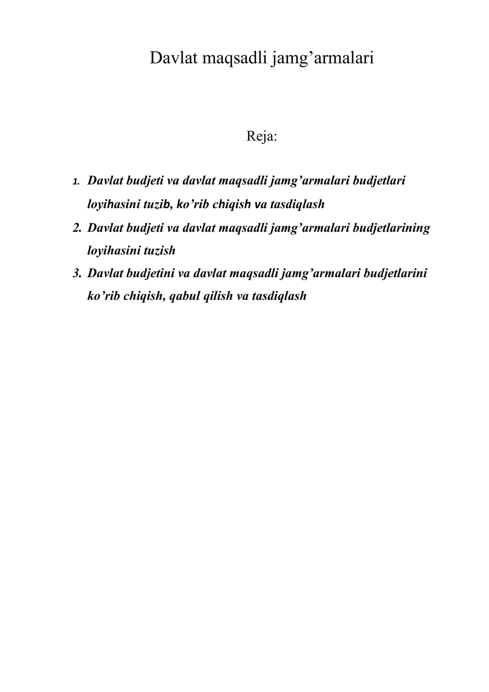 Davlat maqsadli jamg’armalari