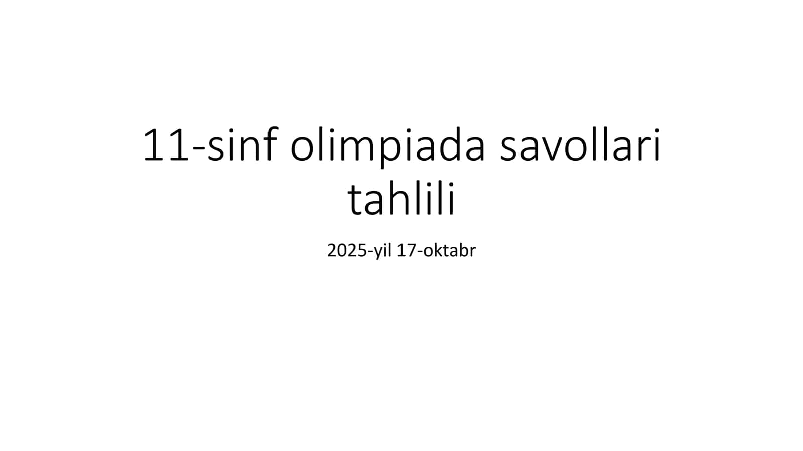 11-sinf olimpiada savollari