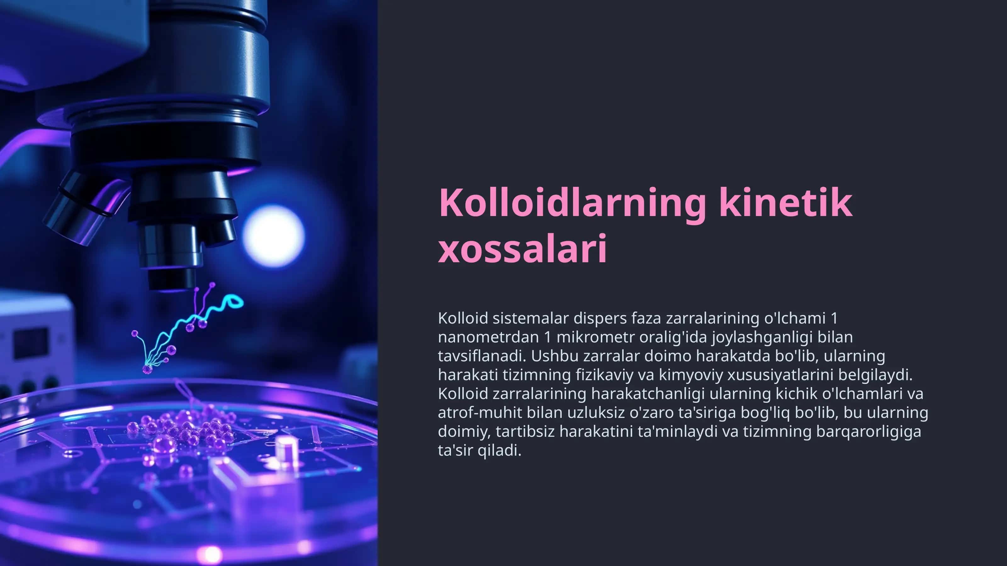 Kolloidlarning kinetik xossalari