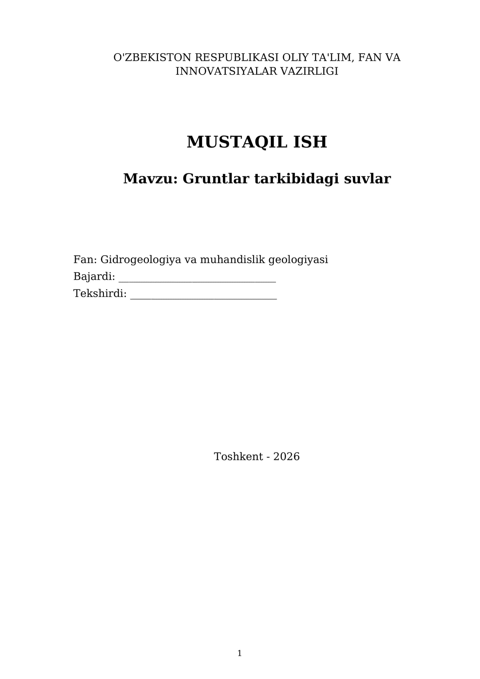 Gruntlar tarkibidagi suvlar