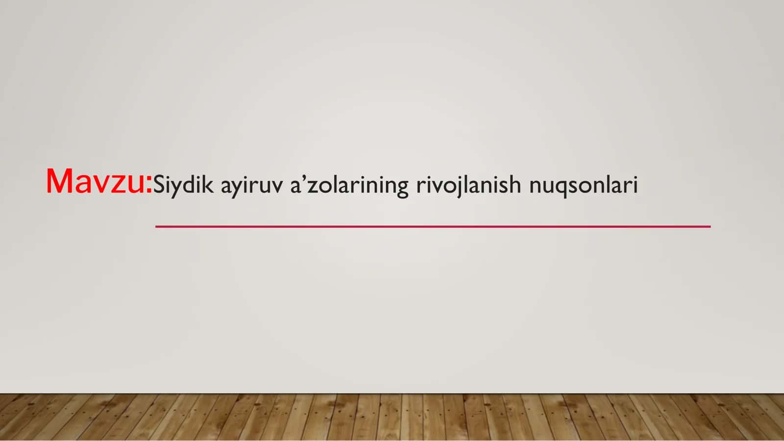 Siydik ayiruv a’zolarining rivojlanish nuqsonlari
