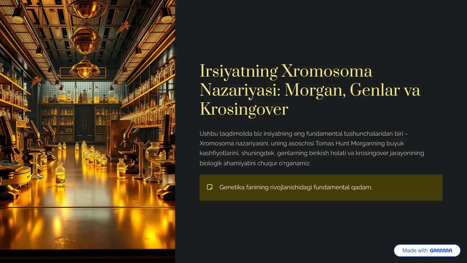 Irsiyatning Xromosoma Nazariyasi: Morgan, Genlar va Krosingover