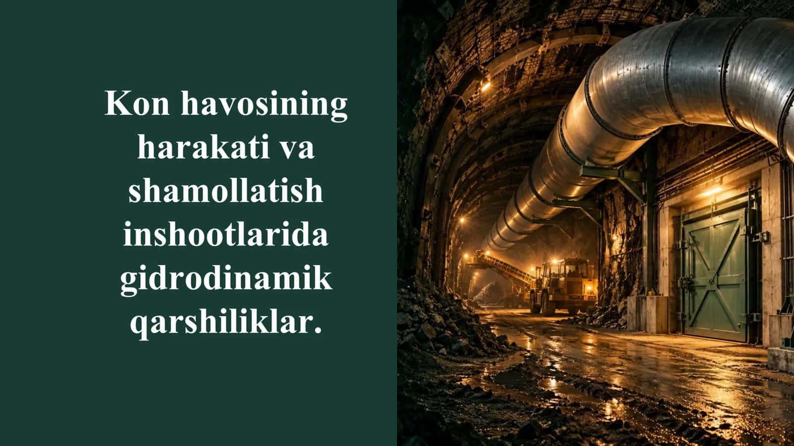 Kon havosi harakati va shamollatish inshootlari