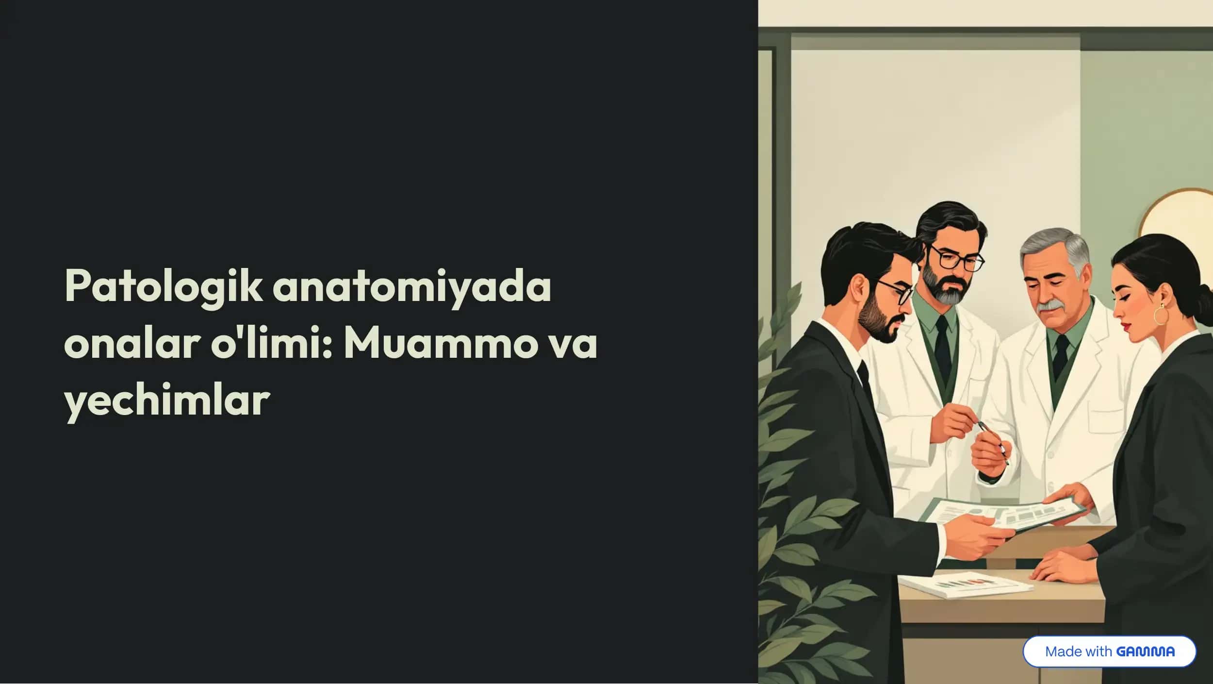 Patologik anatomiyada onalar o'limi: Muammo va yechimlar