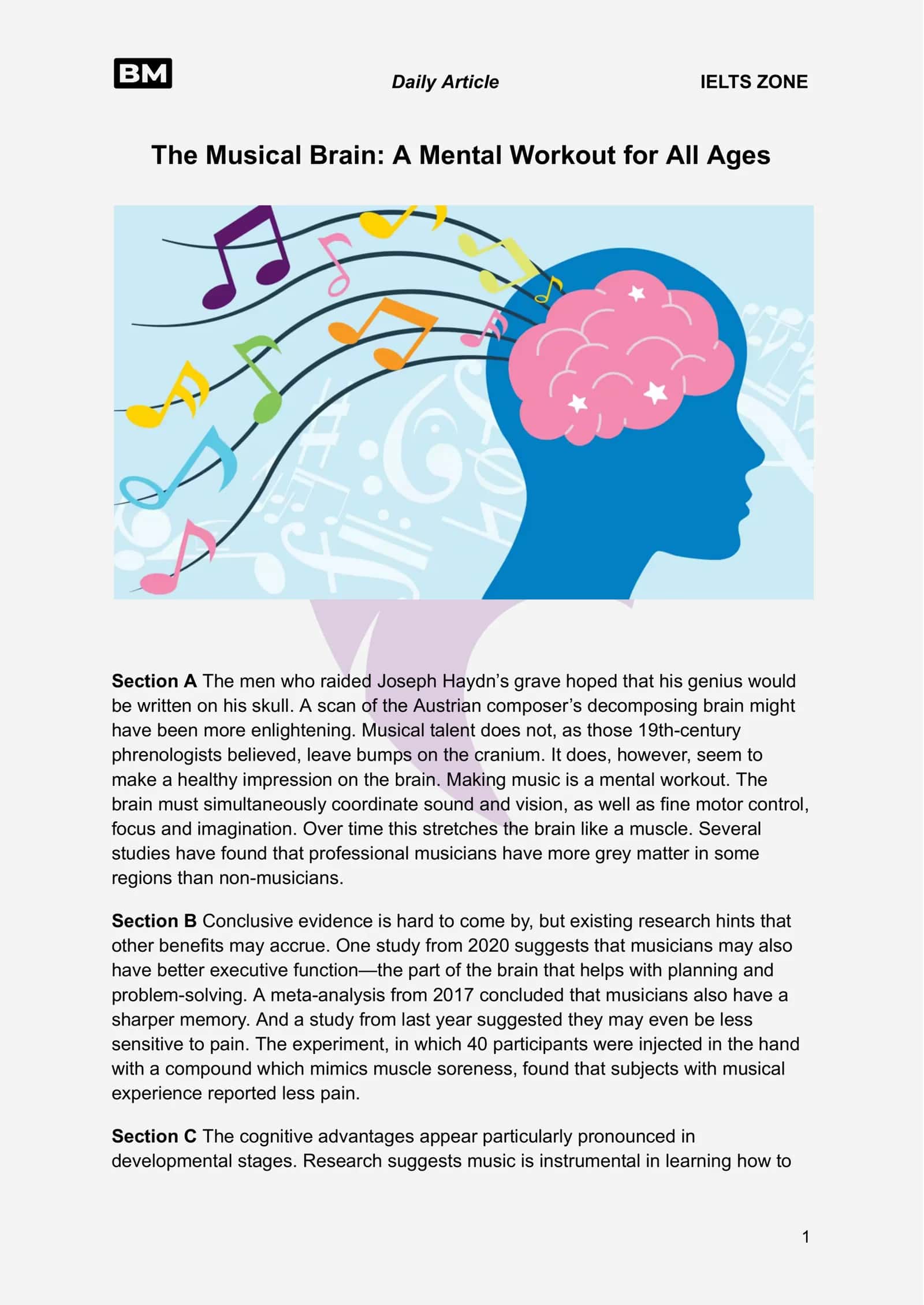 The Musical Brain: A Mental Workout for All Ages