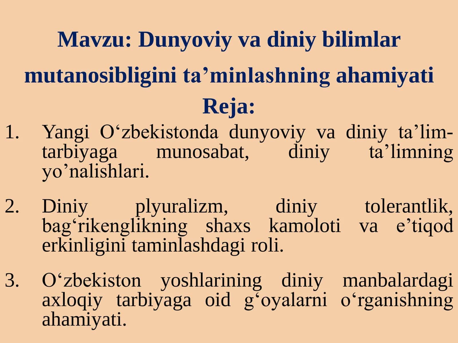 Dunyoviy va diniy bilimlar