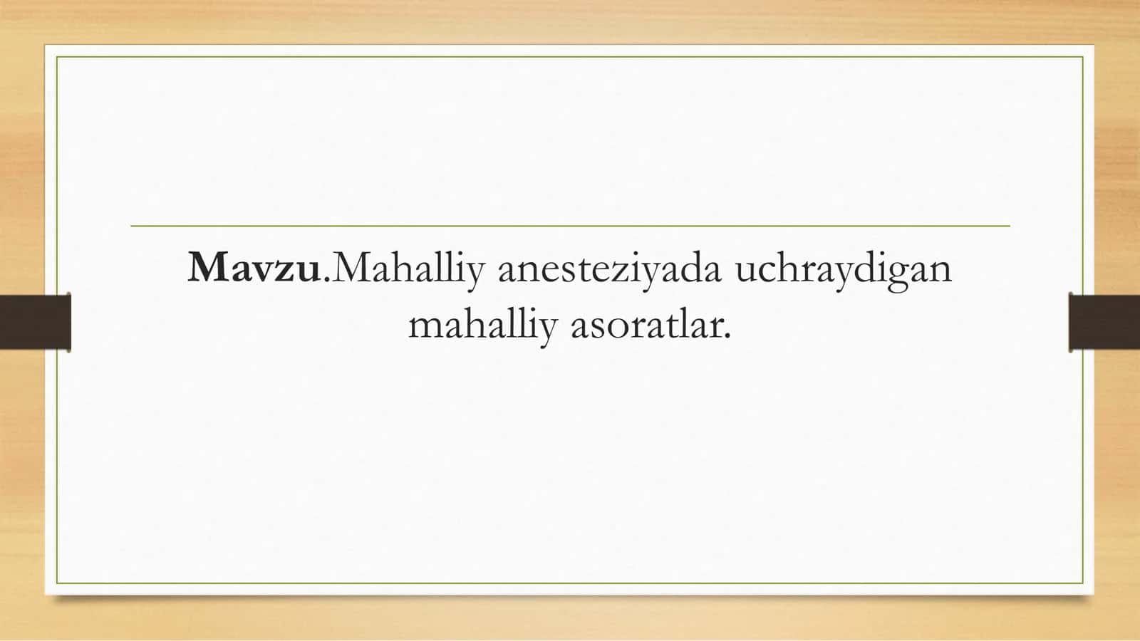 Mahalliy og’riqsizlantirish