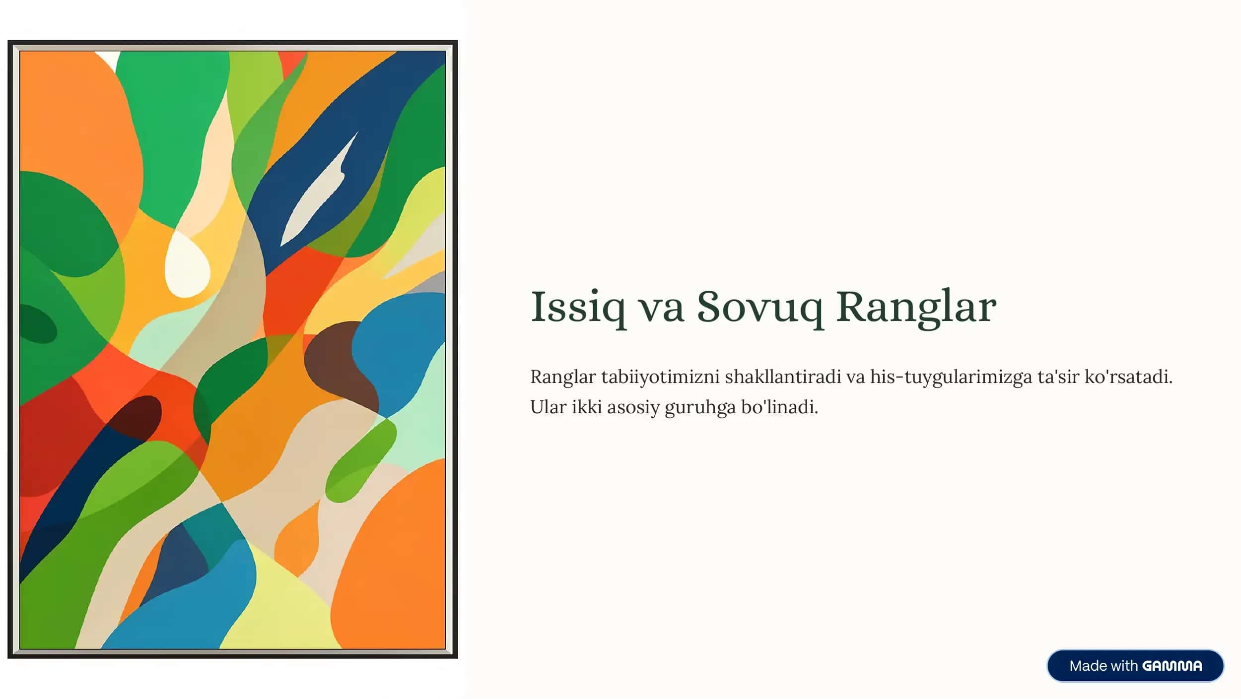 Issiq va Sovuq Ranglar