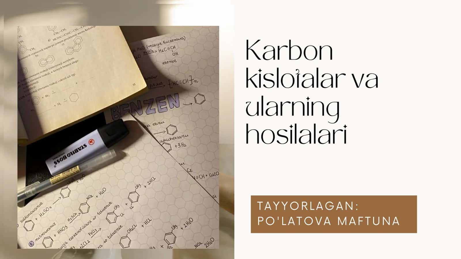 Karbon kislotalar va ularning hosilalari