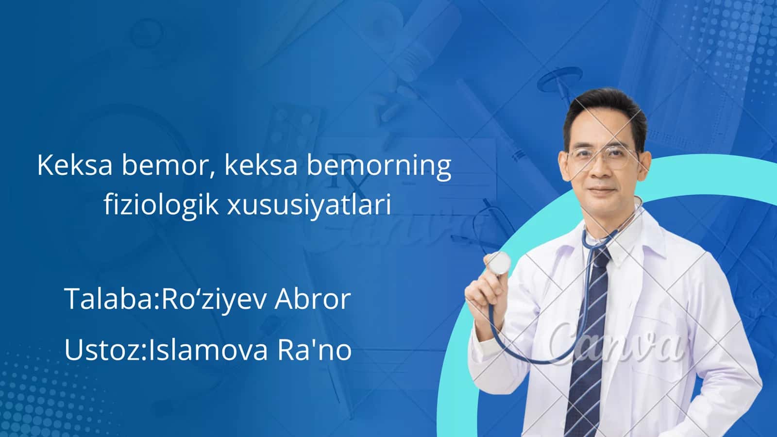Keksa bemor, keksa bemorning fiziologik xususiyatlari
