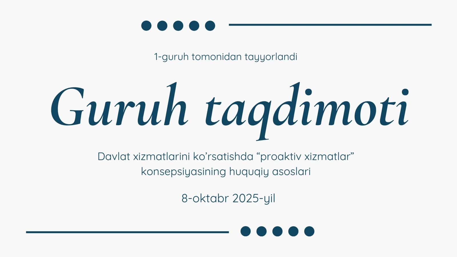 Proaktiv xizmatlar konsepsiyasi