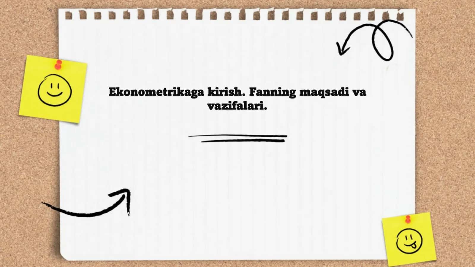 EKONOMETRIKAG A KIRISH