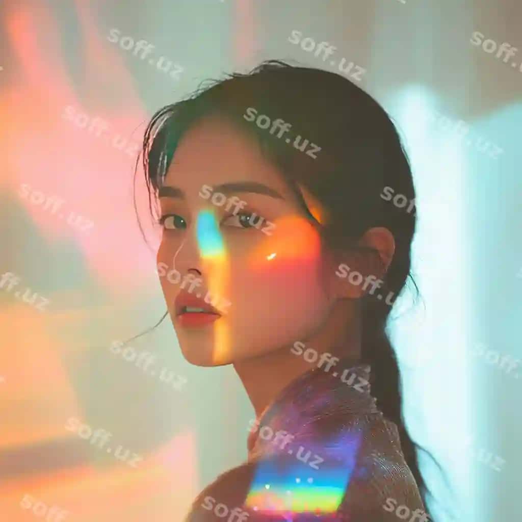 Portret go'zal yosh Osiyo ayoli neon chiroq | Portrait beautiful young asian woman neon light