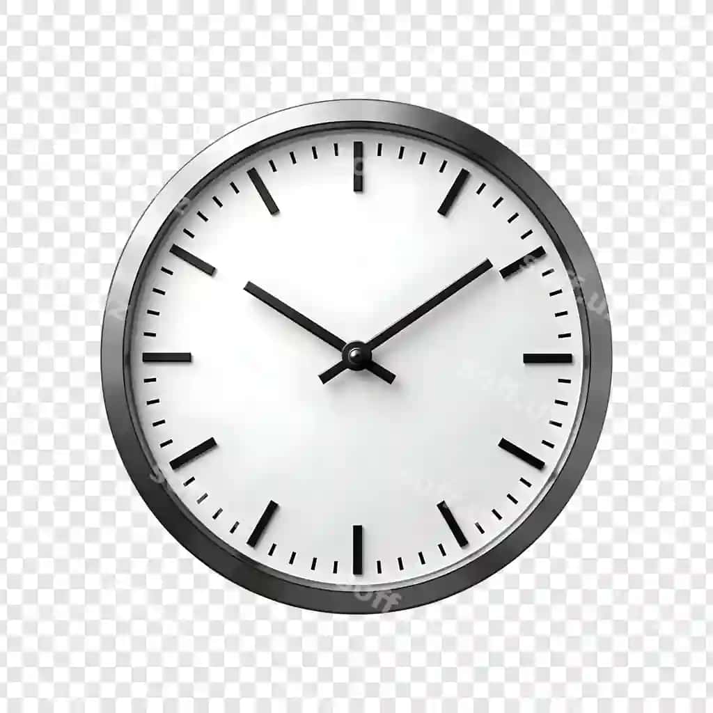 Soat ajraltirilgan shaffof fon | Clock isolated transparent background