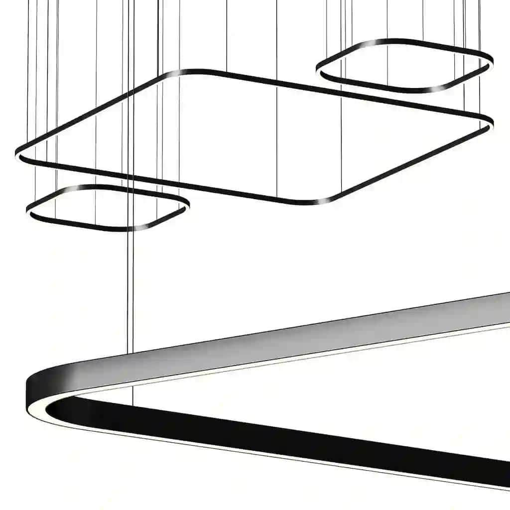 LEDS C4 Black Square Pendant Light