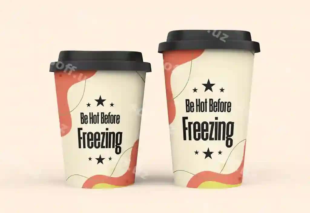 Olib chiqish qogʻoz kupat modeli | Take away paper cup mockup