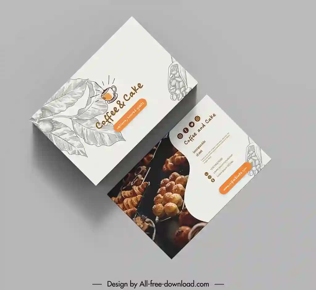 coffee and cake card templates