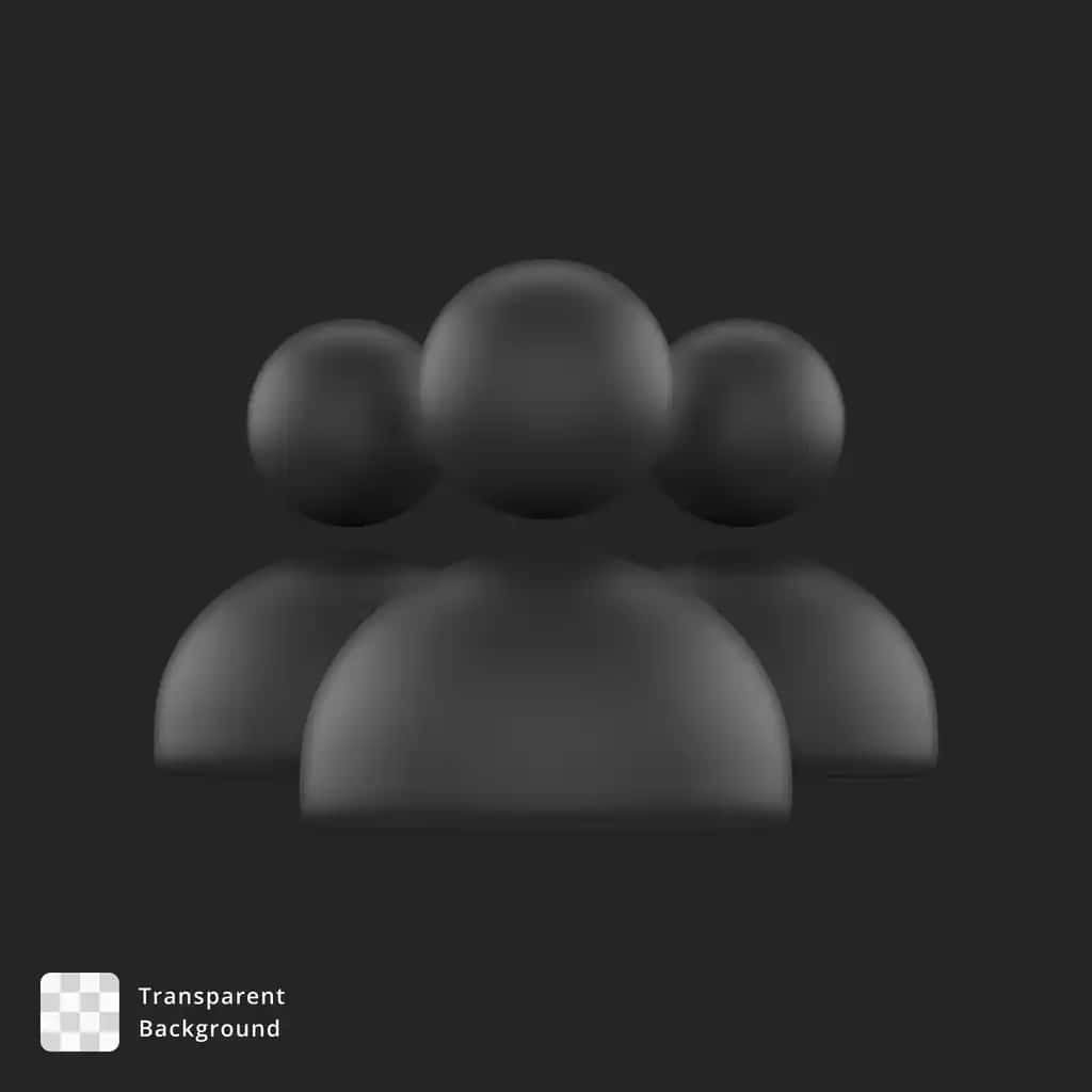 3D belgisi qora guruh foydalanuvchi avatarlari | 3d icon black group user avatars