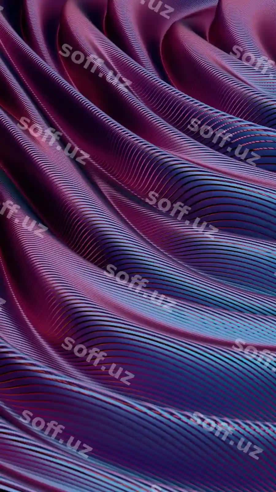 Abstrakt 3D dalalari erkin oqib boruvchi chiziqlar, ko'k binafsha tonalari kelajakchi raqamli landshteyn yaratuvchi | Abstract 3d waves with smooth flowing lines blue purple tones creating futuristic digital landscape