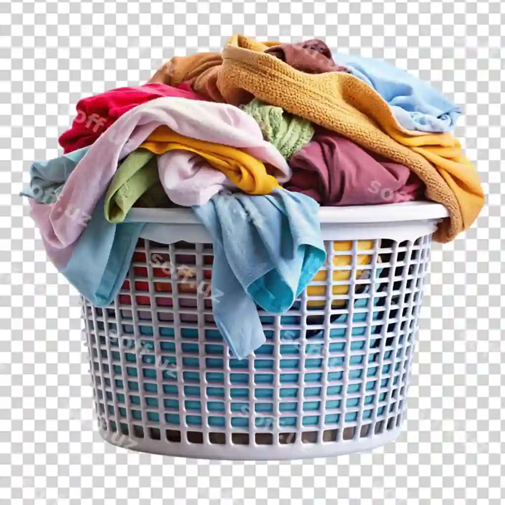 Kiyimlar yuvish qutichi shaffof orqa fonda ajraltirilgan | Clothes laundry basket isolated transparent background