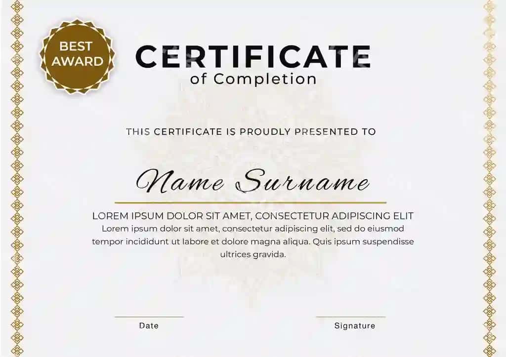 Islomiy dizayn sertifikat tugallanishi | Islamic design certificate completion