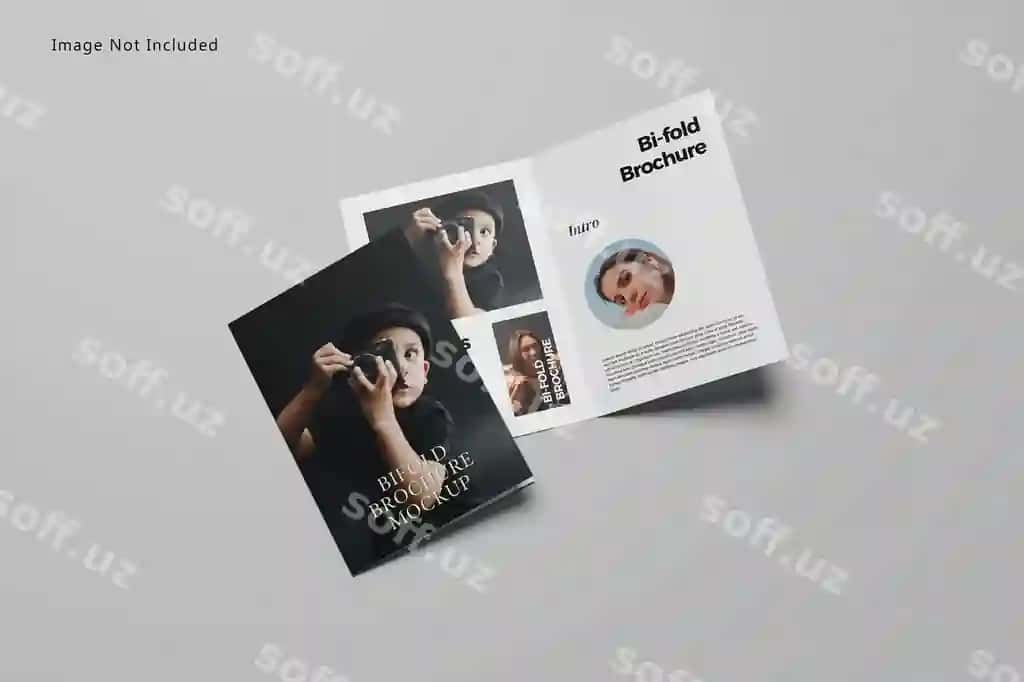 Ikki varaqli broshyur namunasi | Bifold brochure mockup