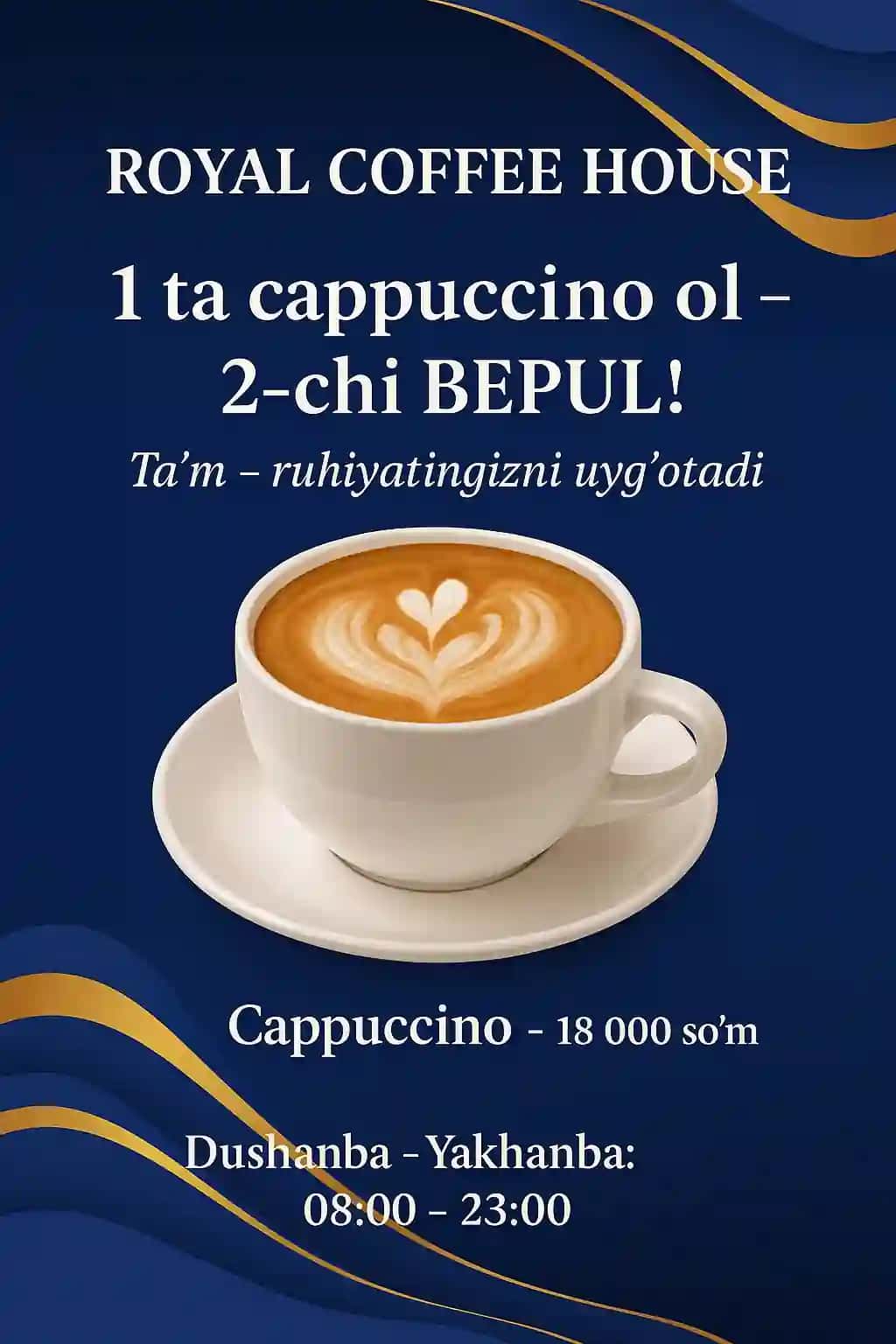 Coffe instagram uchun post dizayn