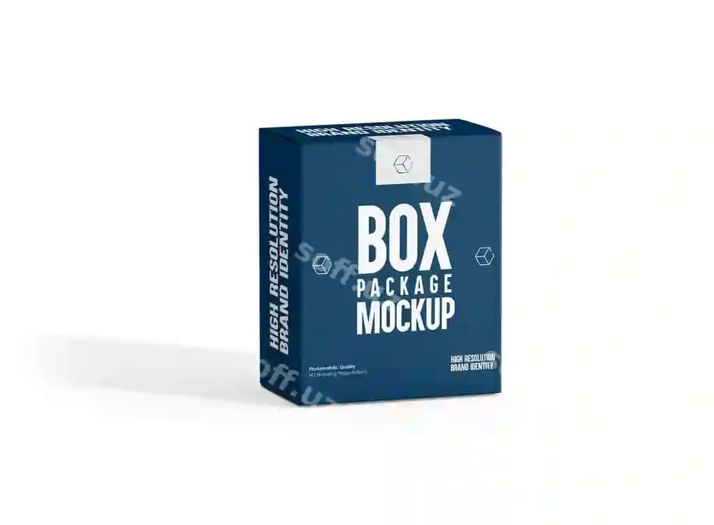 Kvadrat quticha namunasi mahsulot qadoqlash qutichasi namunasi | Square box mockup product packaging box mockup