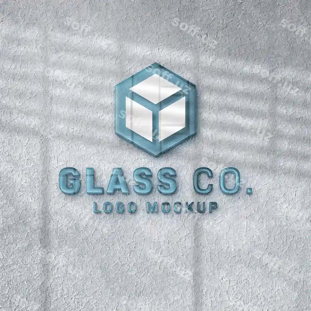Shaffof 3d logotip mock-up | Translucent 3d logo mock up