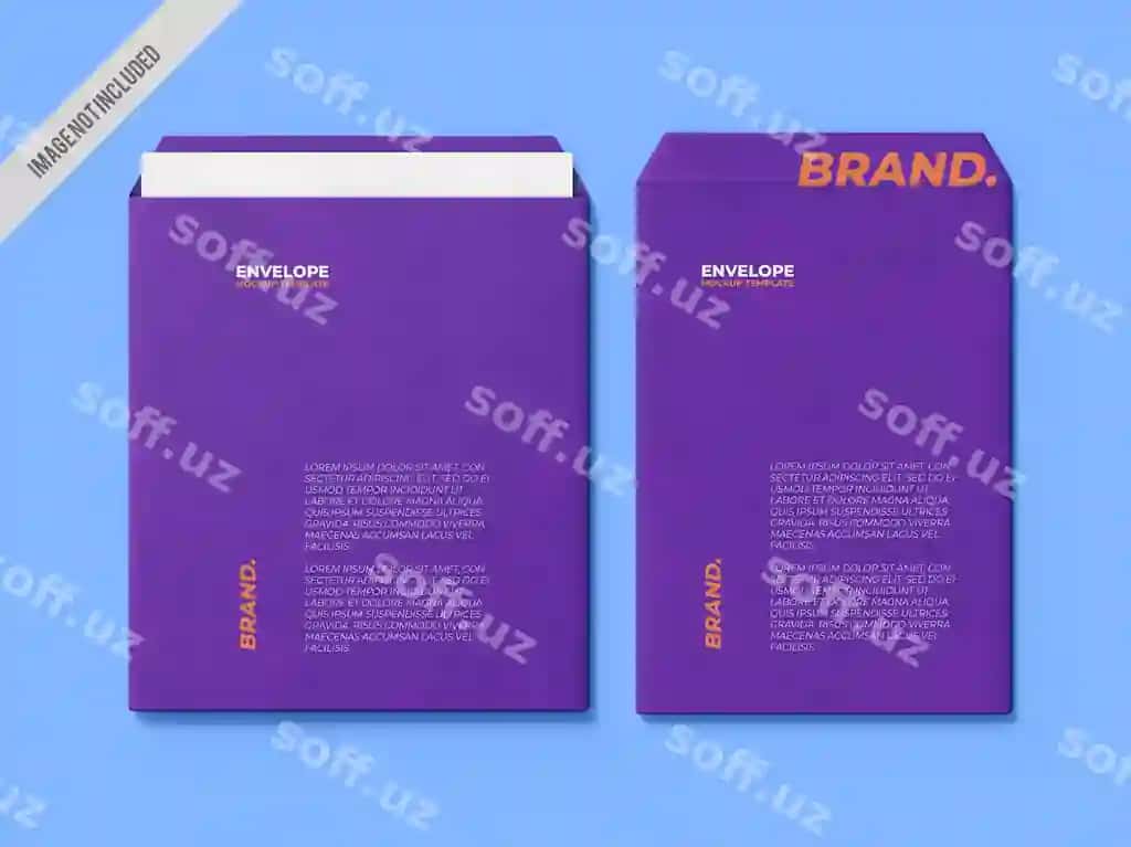 A4 konvert namuna shabloni | A4 envelope mockup template