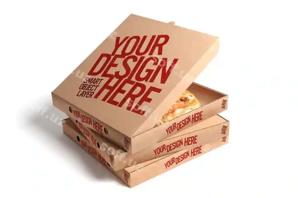 Pitsa qutisi namunasi ajraltirilgan | Pizza box mock up isolated