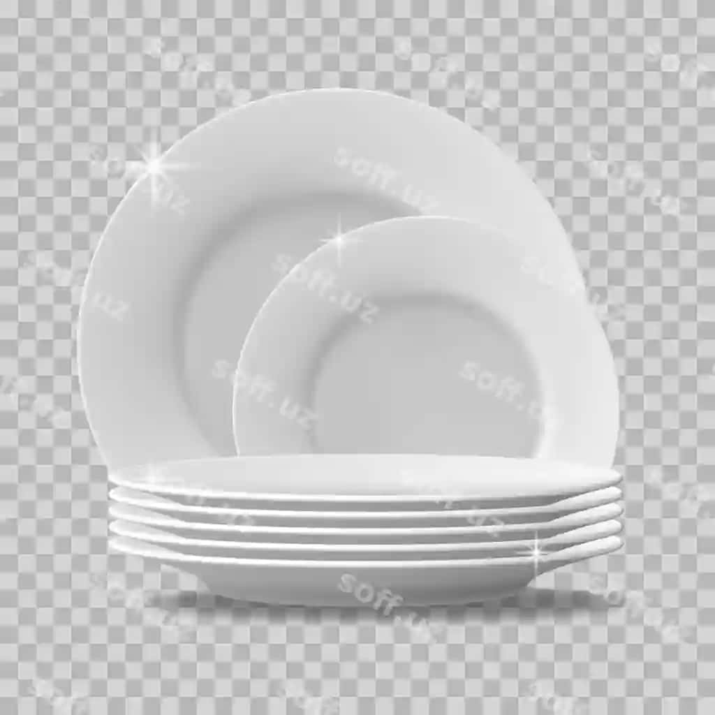 Haqiqiy plitalar to'plami | Realistic plates stack