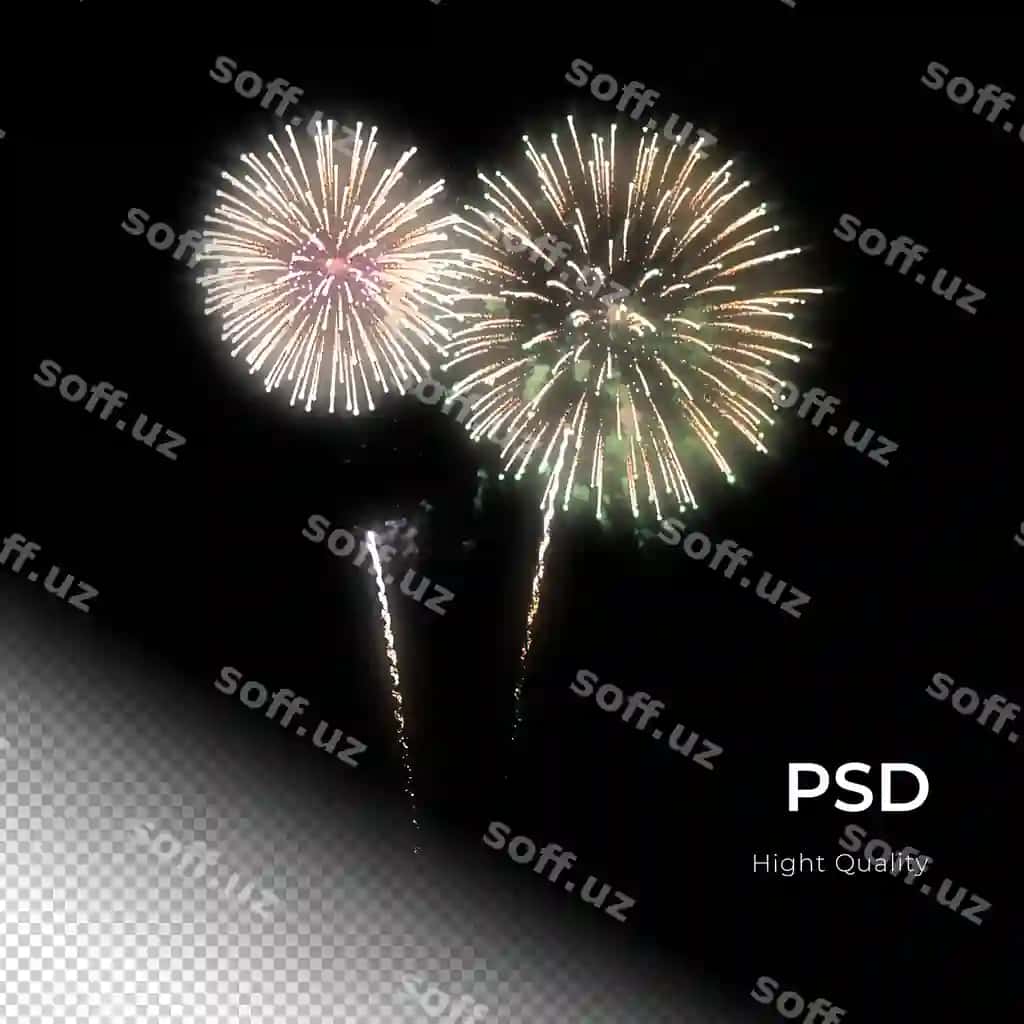 Puskalar bayram to'g'iroq Baxromli Yangi Yil png psd shaffof | Fireworks celebration party happy new years png psd transfarent