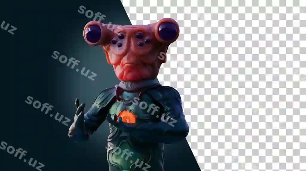 Portret xorijiy jonli hosil qo'llarida olov ushlamoqda realistik xorijiy | Portrait alien alien creature holds fire his hands realistic alien