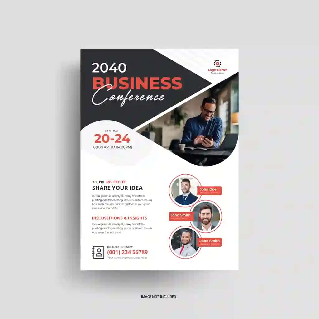Ishbilarmonlik konferentsiyasi vebinar seminari uchrashuvi tadbiri flayeri afishasi | Business conference webinar workship meeting event flyer poster