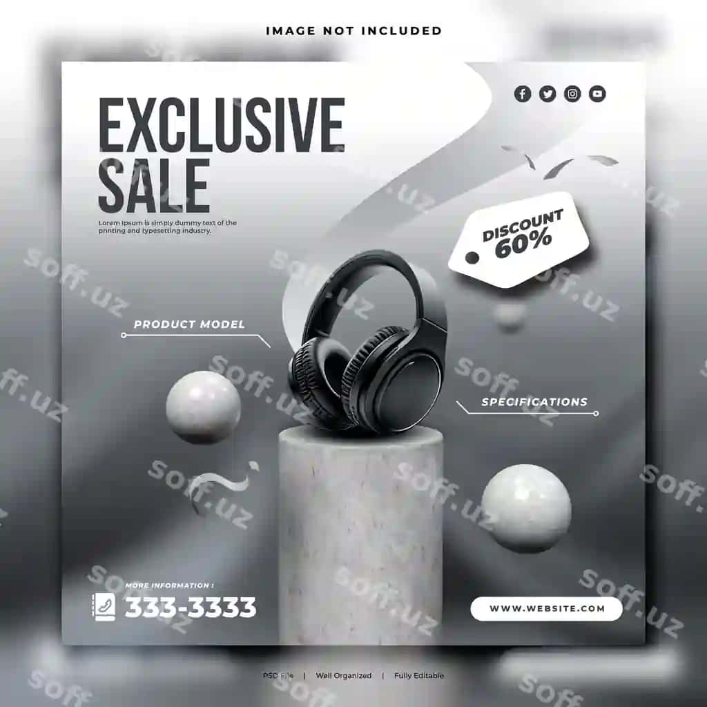 Mahsulot ko'rsatish ijtimoiy tarmoqlar banneri Instagram post shabloni | Product display social media banner instagram post template
