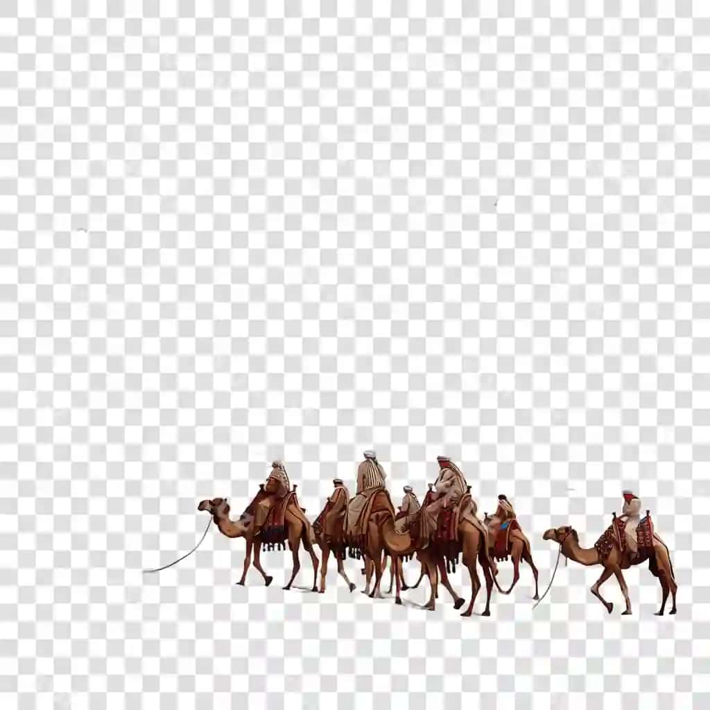 Karavon Beduin Gʻambarlari Piramidalar yonida Fantaziya Oʻrta Asr | Caravan bedouin camels by pyramids fantasy medival