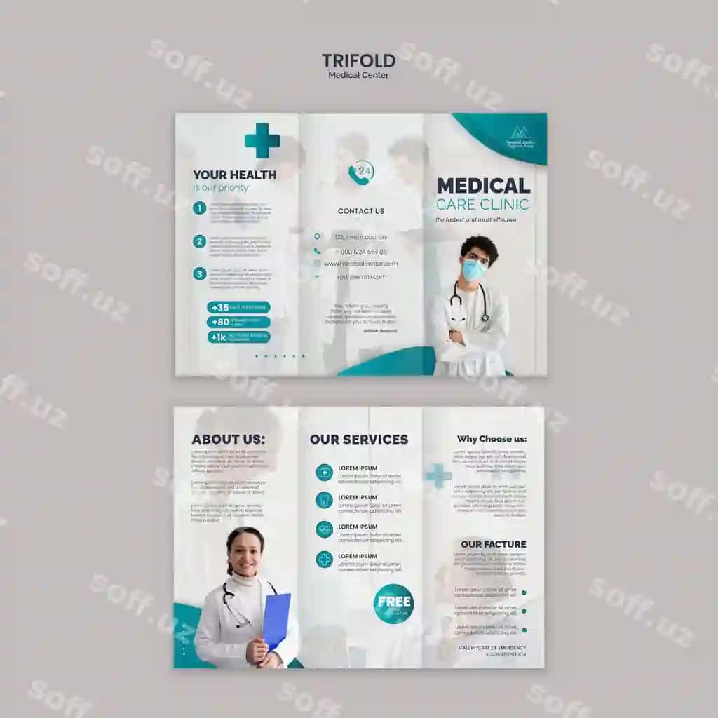Tibbiyot markazi shablonini loyihalash | Medical center template design