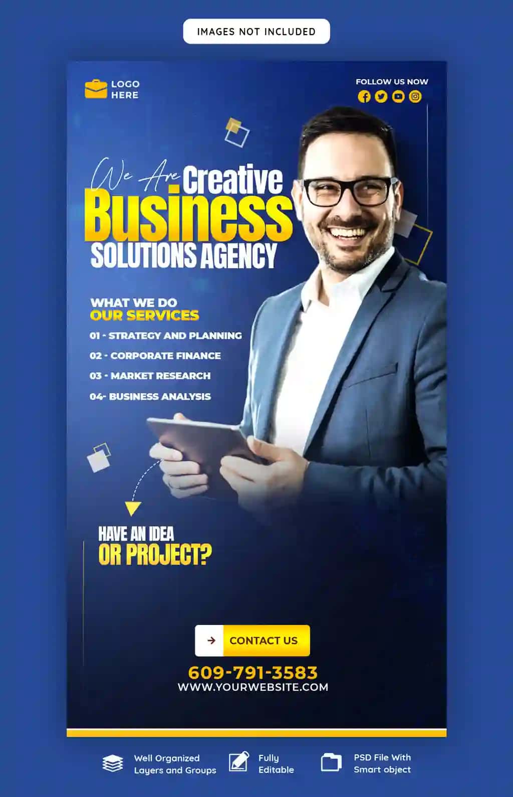 💻 Digital Marketing va Dizayn Xizmatlari uchun Reklama Shabloni