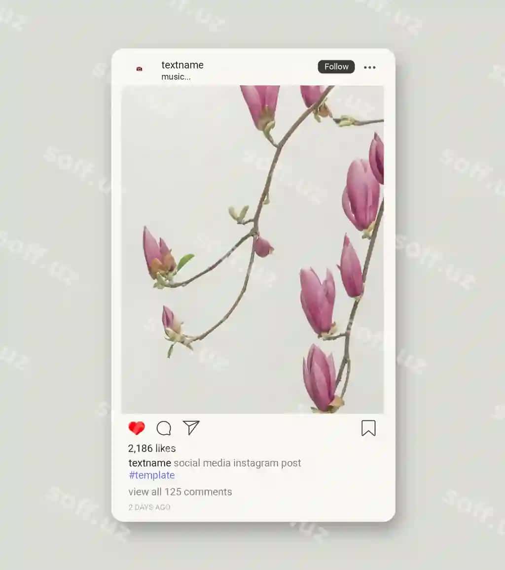 Instagram posti namuna brending shabloni ijtimoiy tarmoqlar Instagram psd | Instagram post mockup branding template social media instagram psd