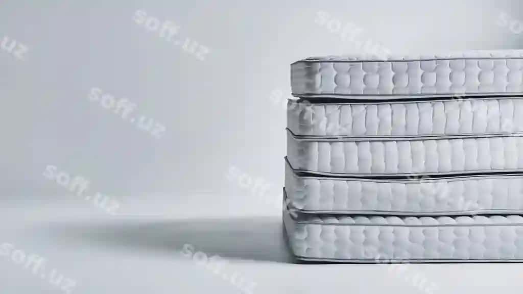 Ortopedik matraslar ajraltirilgan oq orqa fonda joylashgan | Mattress isolated white background stack orthopedic mattresses