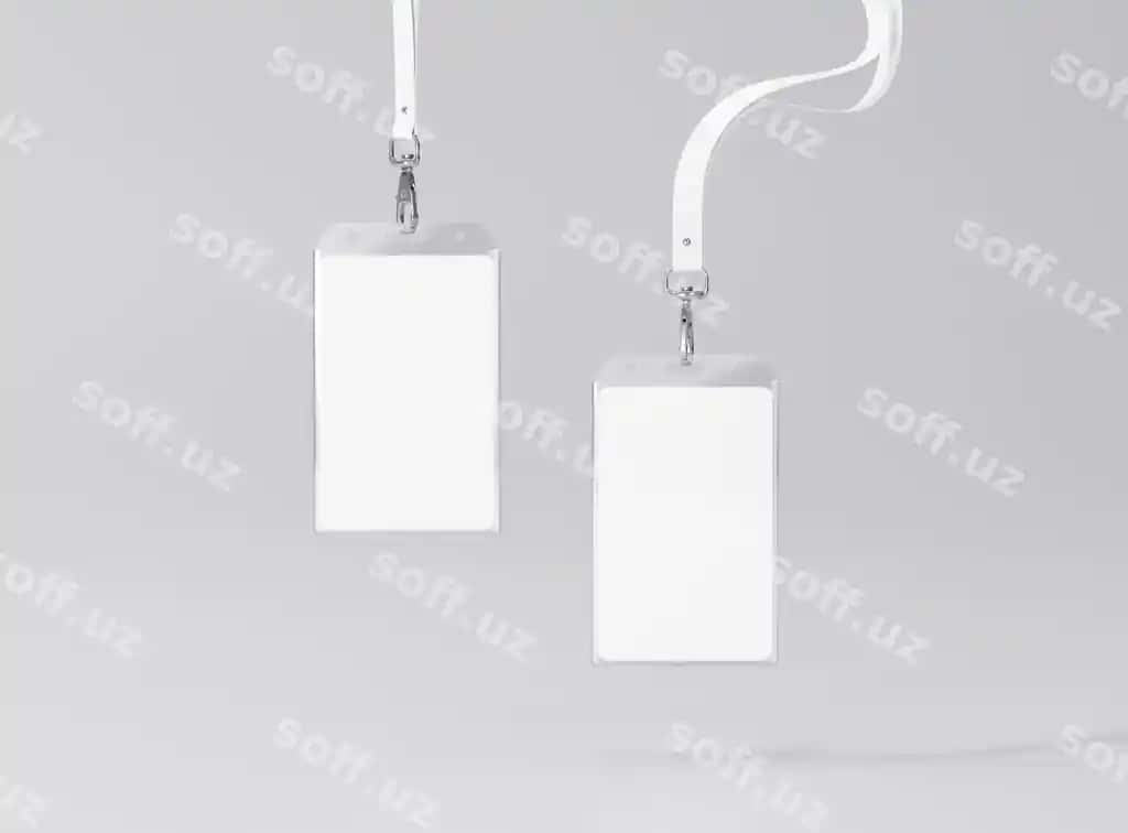 ID karta plastik qo'llanma namunasi 3D render 3D illustratsiya | Id card plastic holder mockup 3d rendering 3d illustration