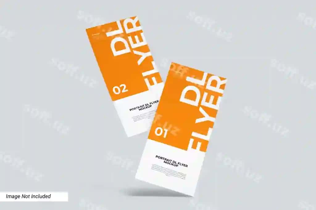 Portret dl flyer mockup | Portrait dl flyer mockup
