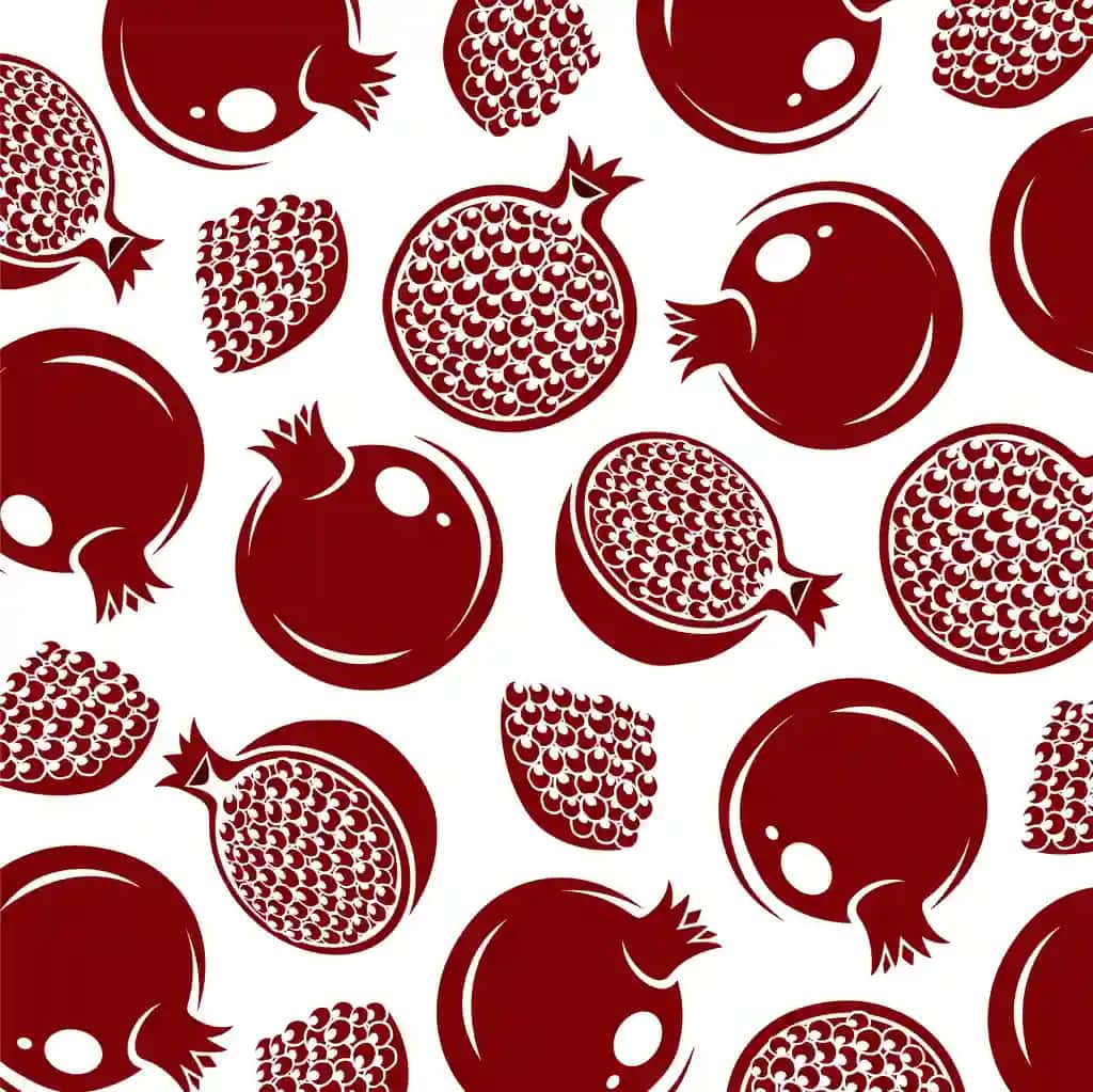 Anor naqshli fon to‘plami to‘plam belgisi anor vektori | Pomegranate pattern background set collection icon pomegranate vector