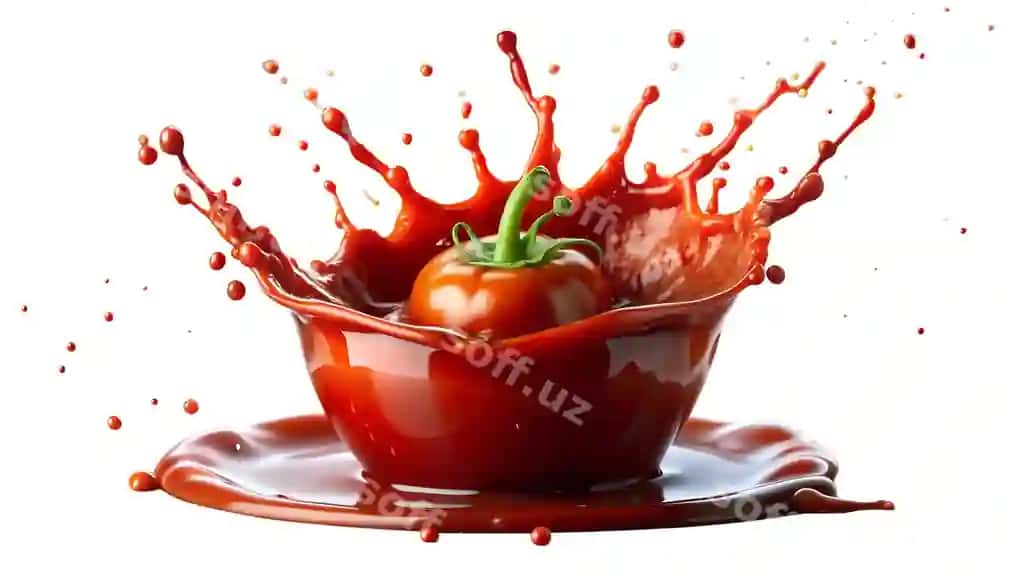 Qizil ketchup urgarishlari variatsiyasi 1 | Red ketchup splashes variation 1
