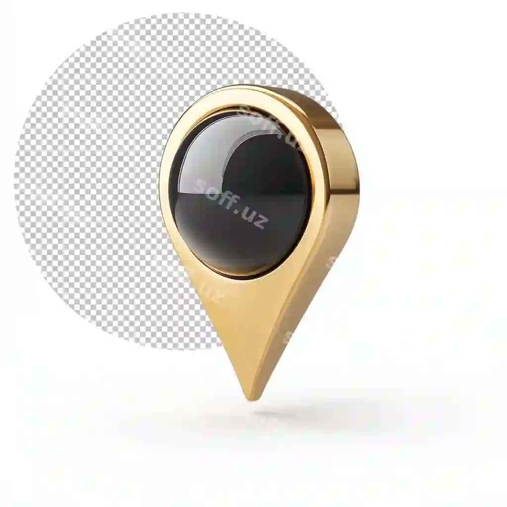 3d render oltin qora joylashuv pini | 3d render golden black location pin