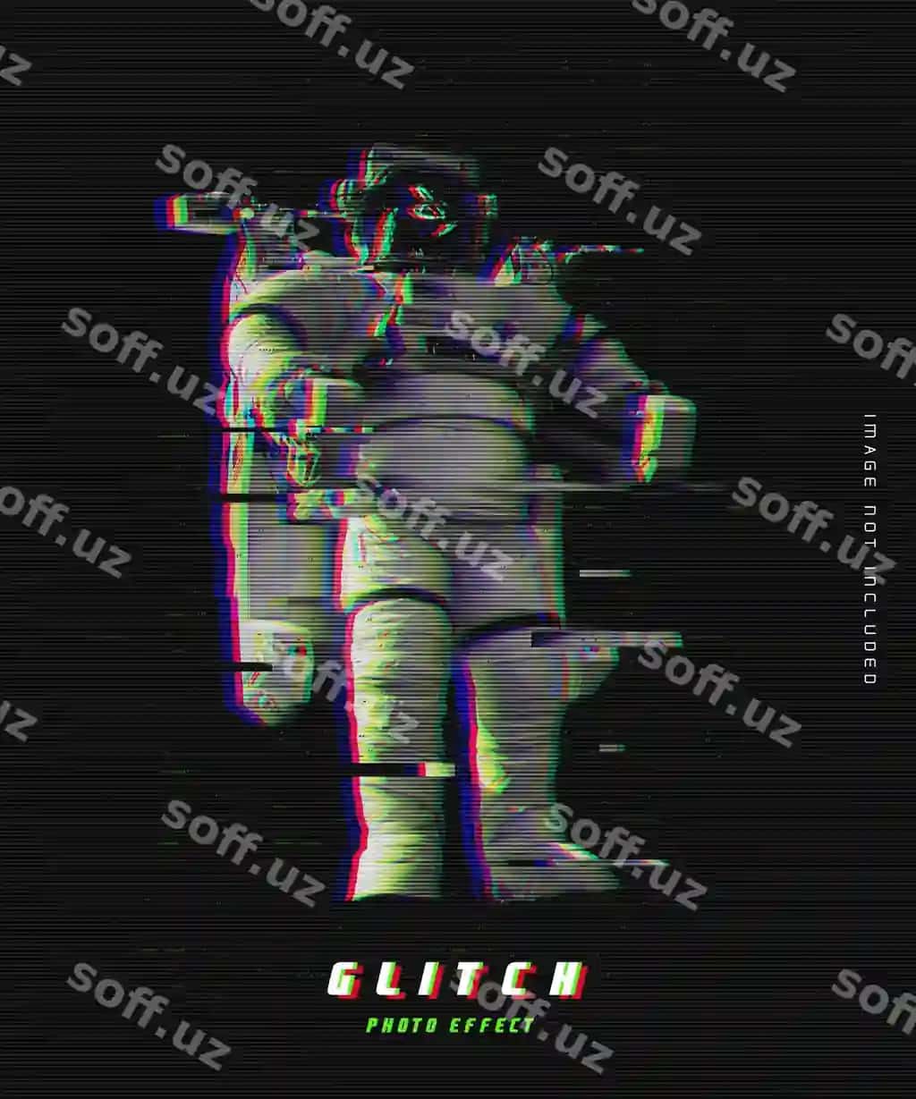 Glitch fotoeffekt shabloni | Glitch photo effect template