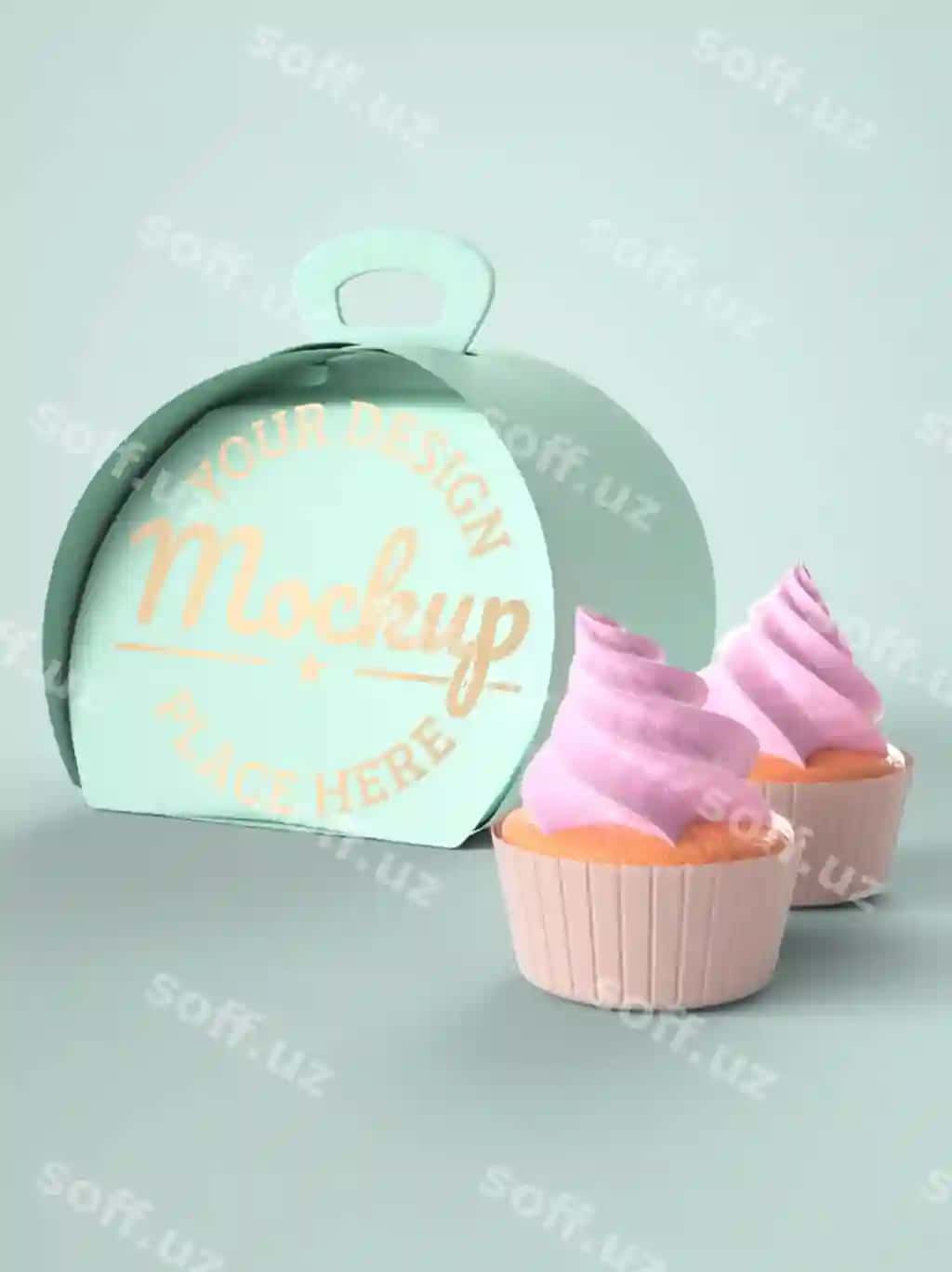 Tug'ilgan kun muzqaymoq namuna dizayni | Birthday ice cream mockup design
